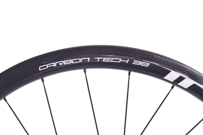 USED Irwin Carbon Tech 38 Carbon Wheelset 700c Rim Brake QR Shimano HG 11
