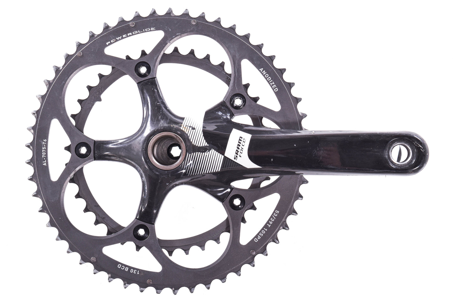 USED SRAM Force GXP Carbon Crankset 172.5mm 130BCD 53/39T 10 speed