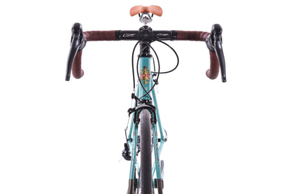 USED Bianchi Vigorelli 53cm Reynolds 631 Steel Road Bike Shimano 2x8 speed Rim Brake Celeste