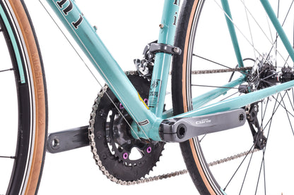 USED Bianchi Vigorelli 53cm Reynolds 631 Steel Road Bike Shimano 2x8 speed Rim Brake Celeste