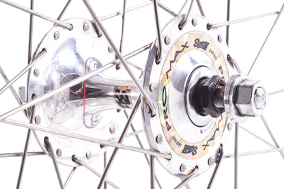 USED Bikesmiths 700C Track Wheelset w/ Suzue Pro Max Bolt On Hubs Red/Silver Fixed/Free