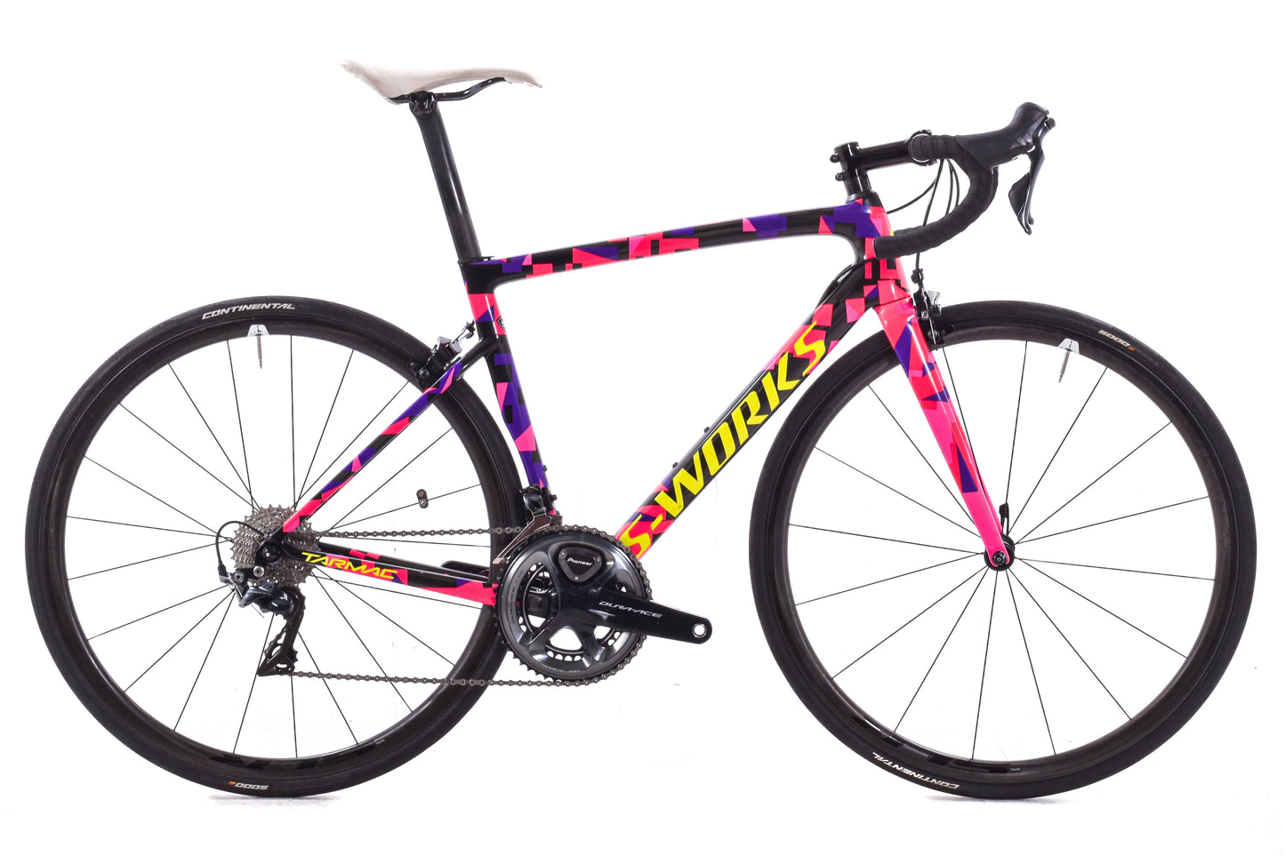 USED 2018 Specialized S-Works Tarmac SL6 54cm Road Bike w/ Carbon Wheels Shimano Dura-Ace 2x11 speed Mechanical Rim Brake