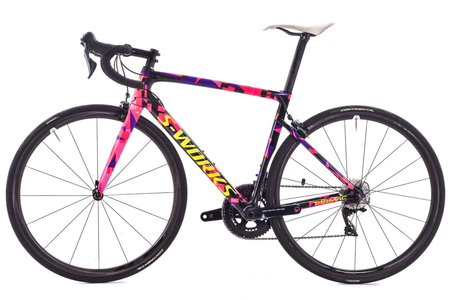 USED 2018 Specialized S-Works Tarmac SL6 54cm Road Bike w/ Carbon Wheels Shimano Dura-Ace 2x11 speed Mechanical Rim Brake