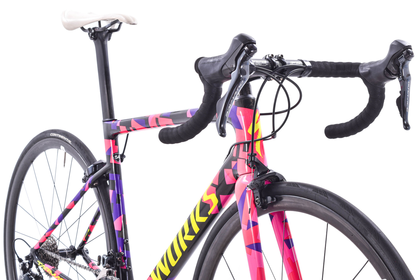 USED 2018 Specialized S-Works Tarmac SL6 54cm Road Bike w/ Carbon Wheels Shimano Dura-Ace 2x11 speed Mechanical Rim Brake