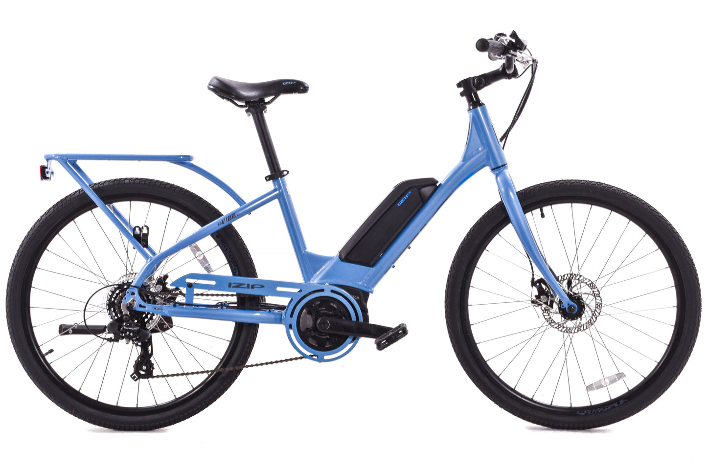 USED iZip eVibe 2.0 Class 1 e-bike Small Step Thru Blue Shimano 1x7 Speed Bosch Motor