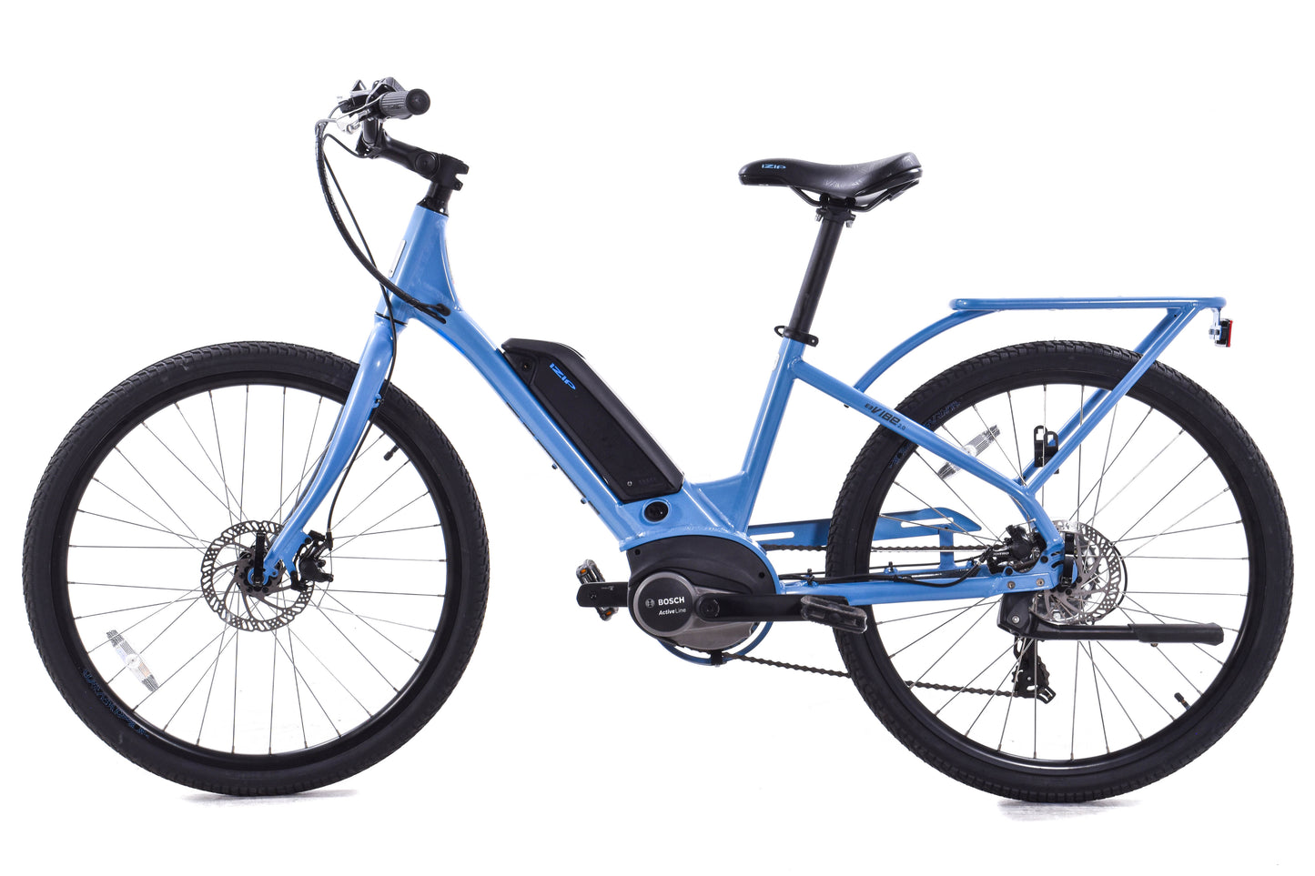 USED iZip eVibe 2.0 Class 1 e-bike Small Step Thru Blue Shimano 1x7 Speed Bosch Motor