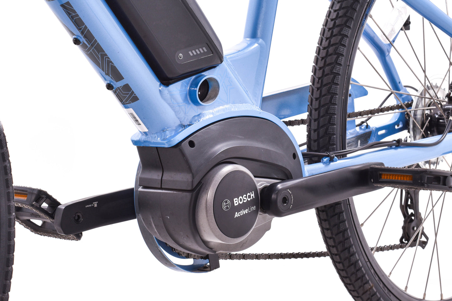 USED iZip eVibe 2.0 Class 1 e-bike Small Step Thru Blue Shimano 1x7 Speed Bosch Motor