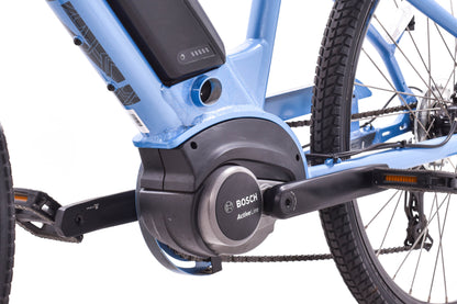 USED iZip eVibe 2.0 Class 1 e-bike Small Step Thru Blue Shimano 1x7 Speed Bosch Motor