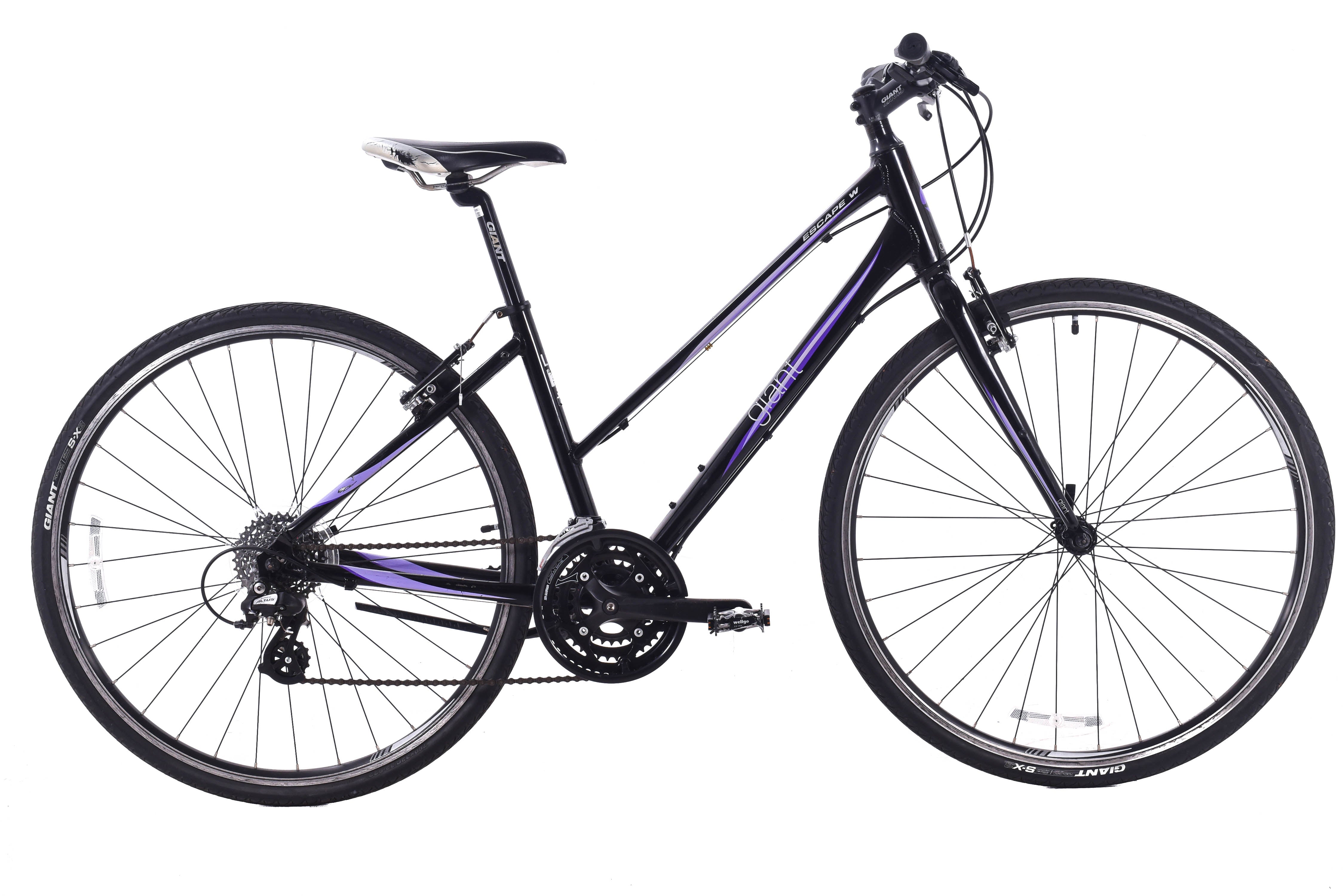 USED Giant Liv Escape Hybrid Bike Small Black Purple 3x8 speed