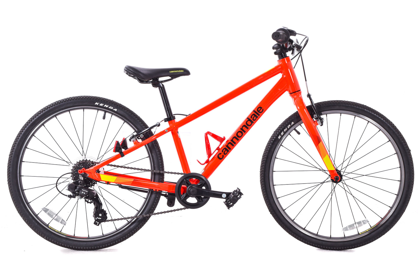 USED Cannondale Quick 24" Kid's Hybrid Bike Acid Red 1x7 speed