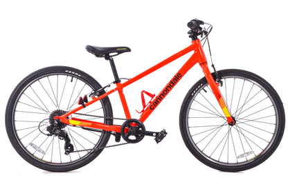 USED Cannondale Quick 24" Kid's Hybrid Bike Acid Red 1x7 speed