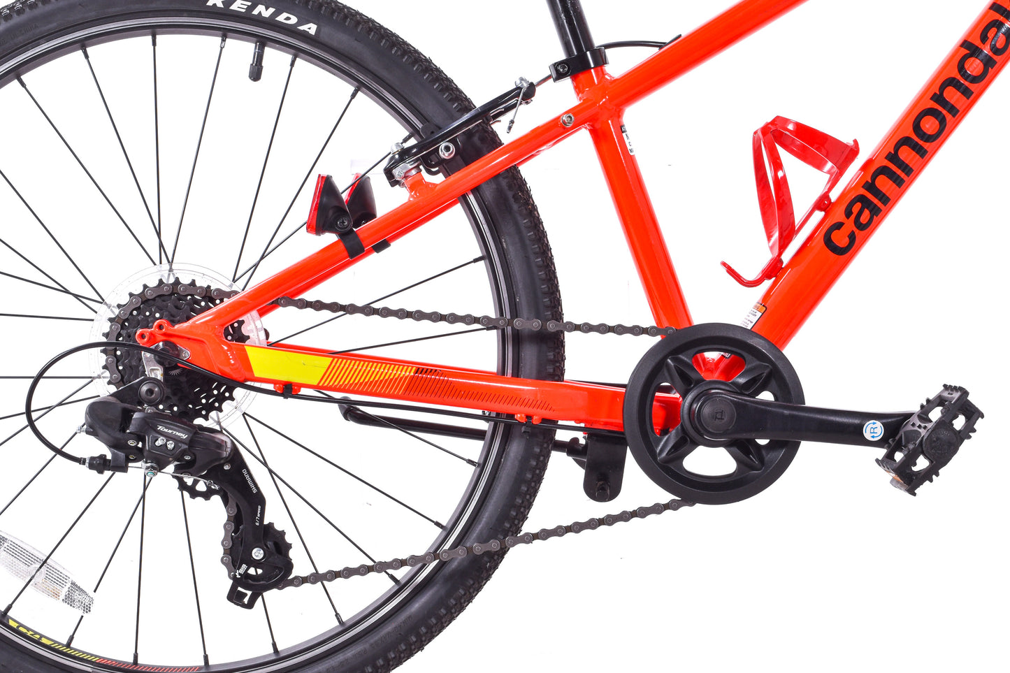 USED Cannondale Quick 24" Kid's Hybrid Bike Acid Red 1x7 speed