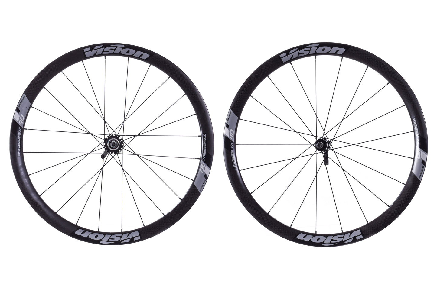 USED Vision Trimax 40 Carbon/Aluminum 700C Disc Wheelset Quick Release Center Lock