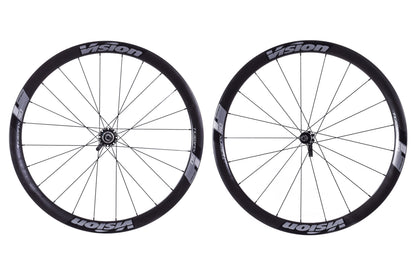 USED Vision Trimax 40 Carbon/Aluminum 700C Disc Wheelset Quick Release Center Lock
