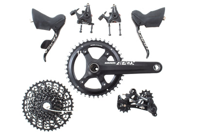 USED SRAM Apex 1x11 speed Mechanical Groupset w/ TRP Spyre-C Flat Mount Disc Brakes 175mm 42T Crank