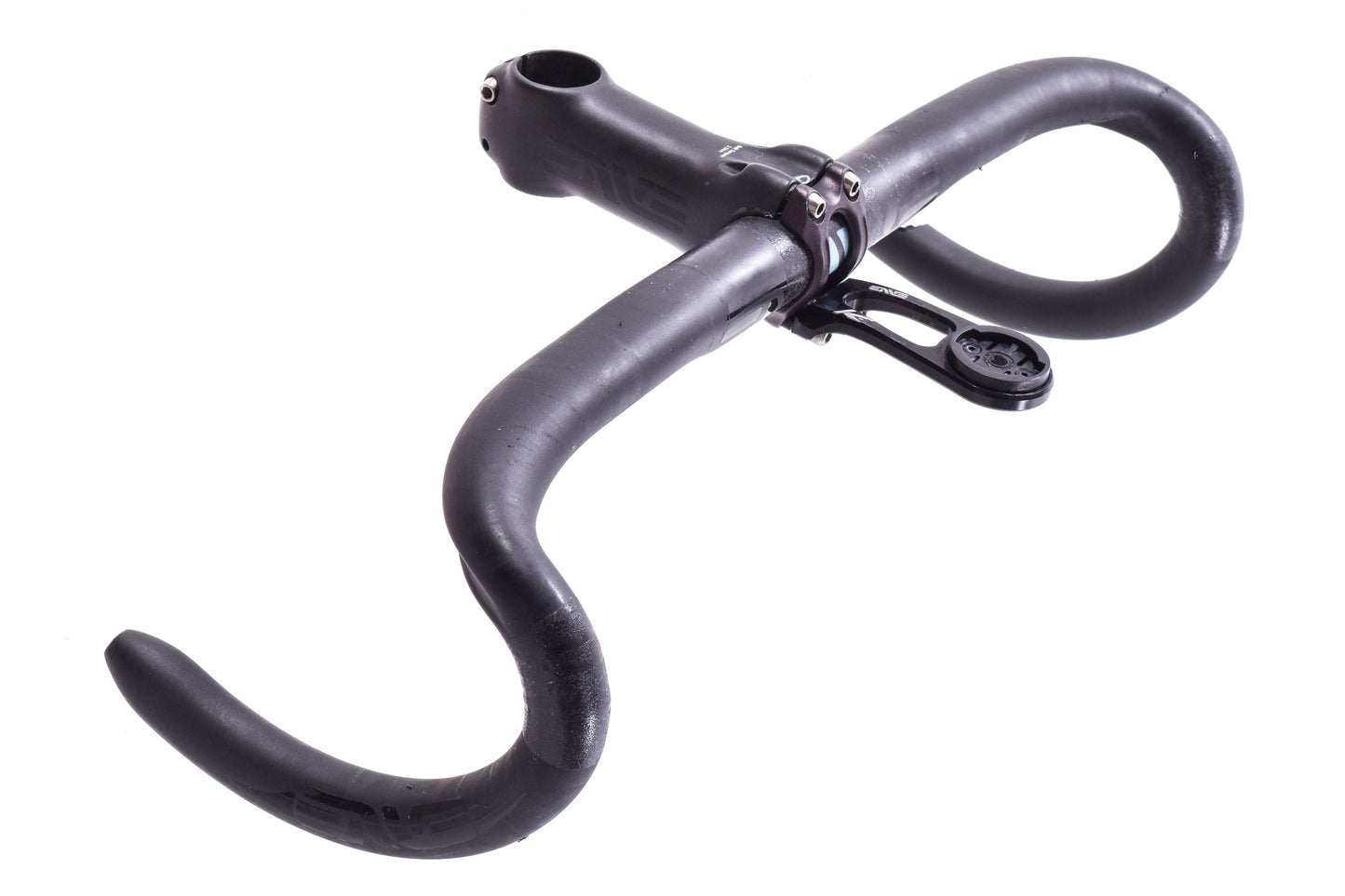 USED ENVE Carbon Drop Handlebar 31.8x420mm w/ 100mm Carbon Stem and K-Edge Computer Mount