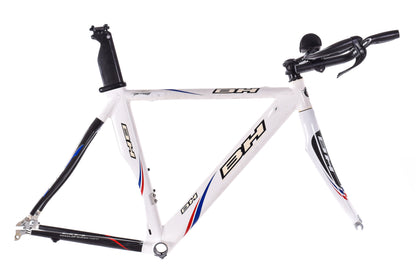 USED BH Aluminum/Carbon Medium Time Trial / Triathlon Frame w/ Cockpit Rim Brake White