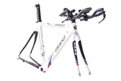 USED BH Aluminum/Carbon Medium Time Trial / Triathlon Frame w/ Cockpit Rim Brake White
