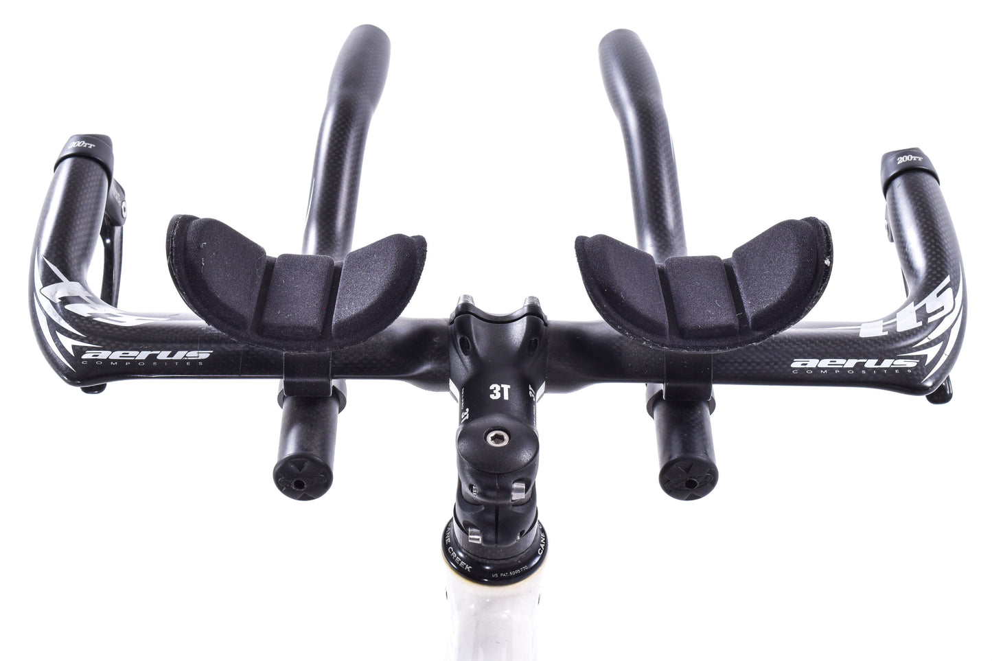 USED BH Aluminum/Carbon Medium Time Trial / Triathlon Frame w/ Cockpit Rim Brake White