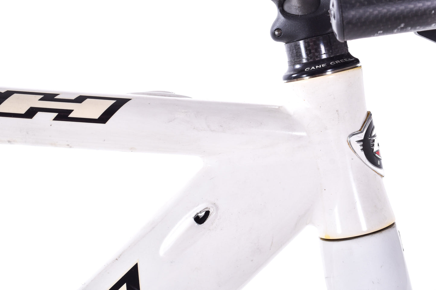 USED BH Aluminum/Carbon Medium Time Trial / Triathlon Frame w/ Cockpit Rim Brake White