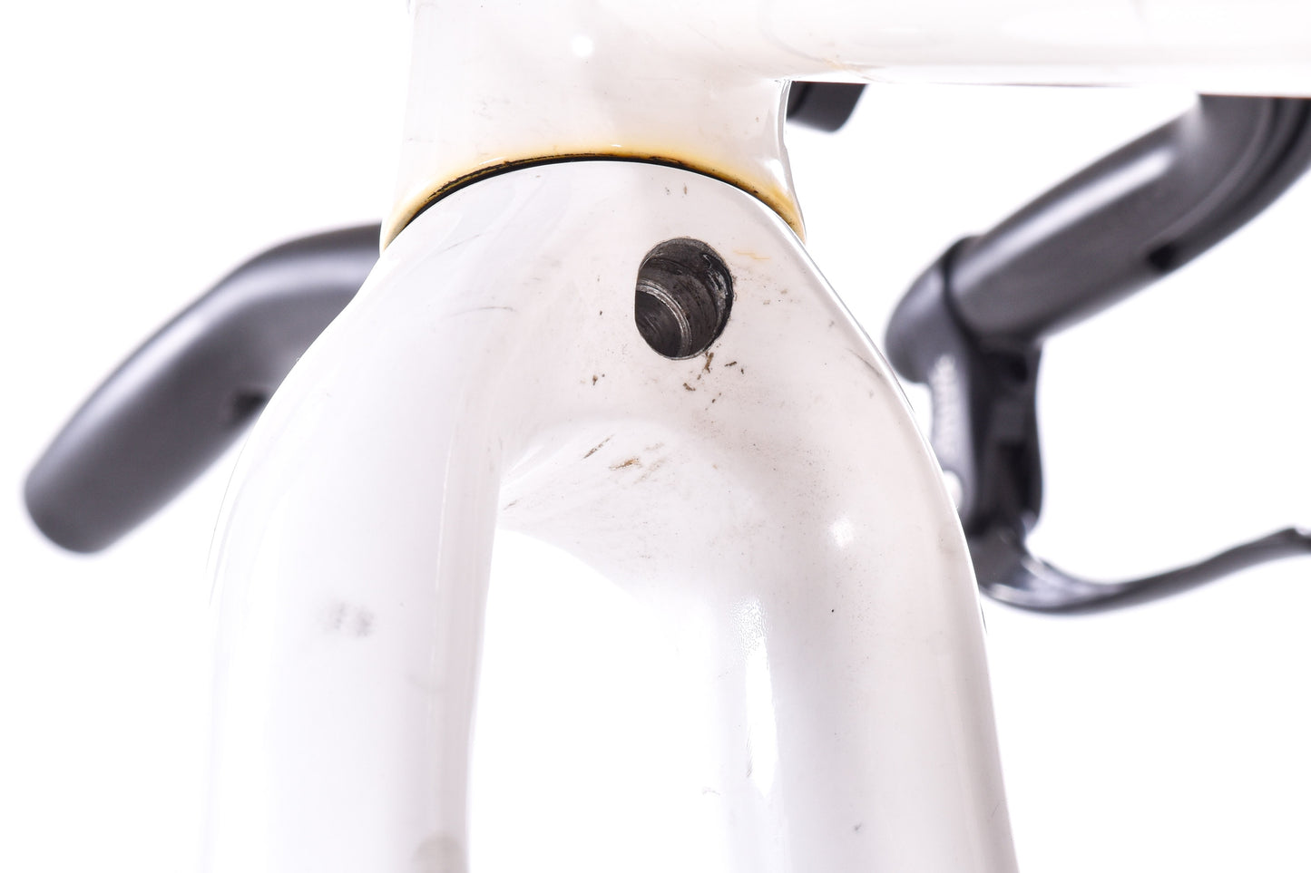USED BH Aluminum/Carbon Medium Time Trial / Triathlon Frame w/ Cockpit Rim Brake White