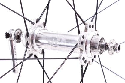 USED Planet X / Neuvation 700C Carbon Tubular Wheelset Rim Brake Shimano 8/9/10 Speed Quick Release