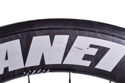 USED Planet X / Neuvation 700C Carbon Tubular Wheelset Rim Brake Shimano 8/9/10 Speed Quick Release