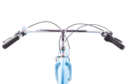 USED Micargi Pantera 7 Speed Step Thru Beach Cruiser Baby Blue w/ Fenders