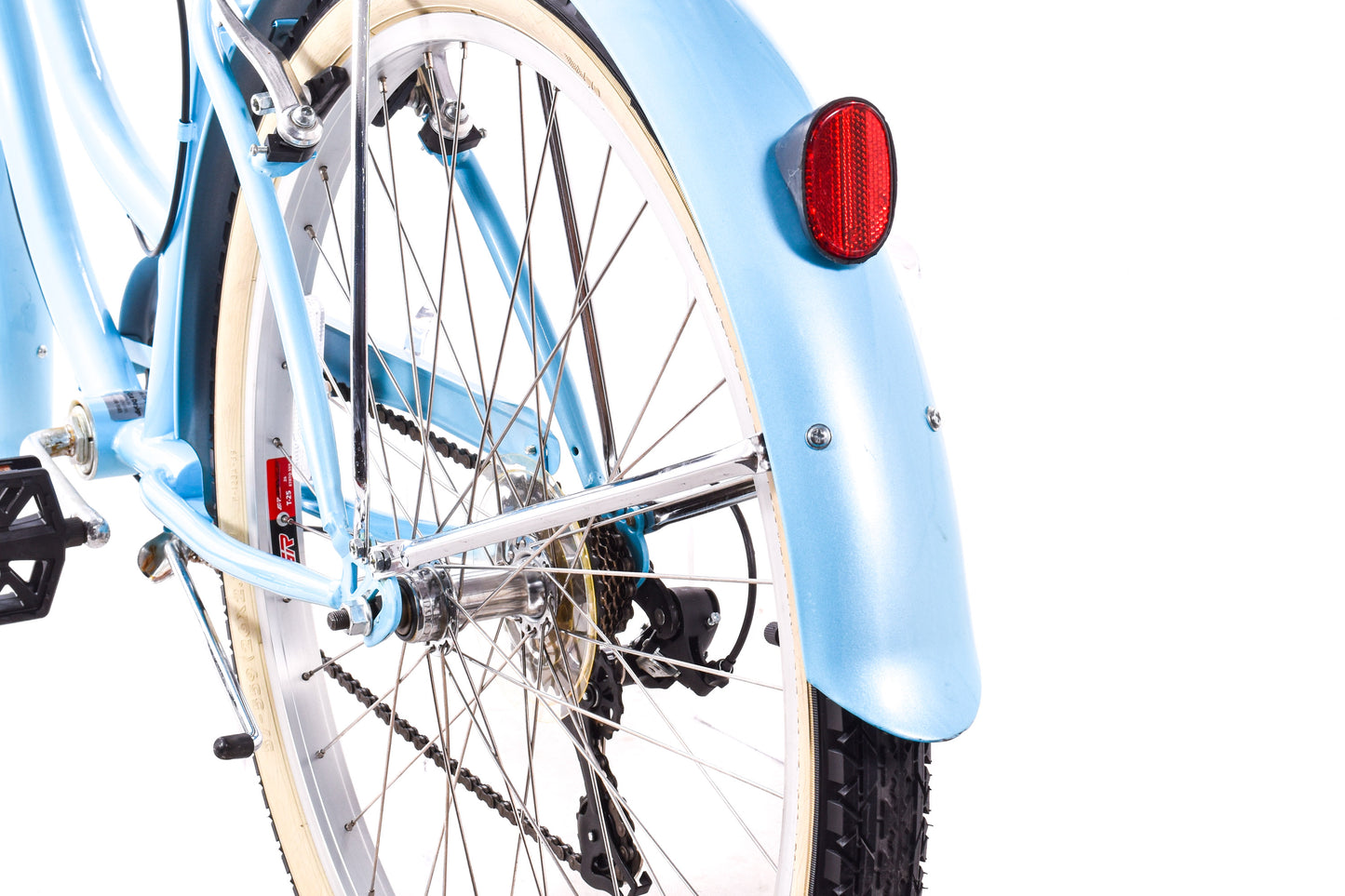USED Micargi Pantera 7 Speed Step Thru Beach Cruiser Baby Blue w/ Fenders