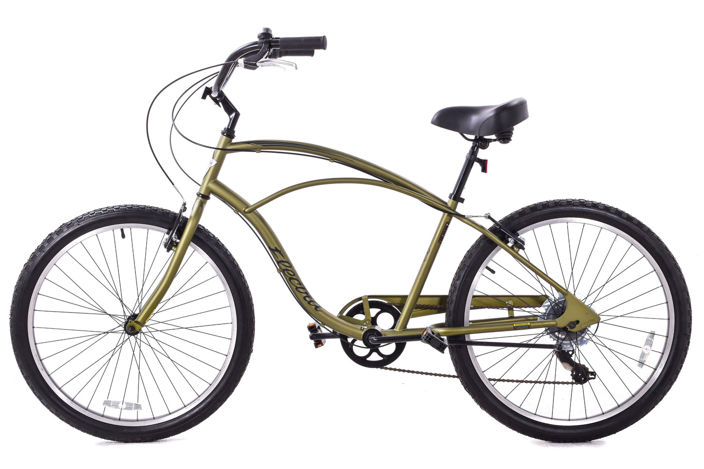 USED Electra Cruiser 7D Step Over 7 speed Beach Cruiser Olive Green