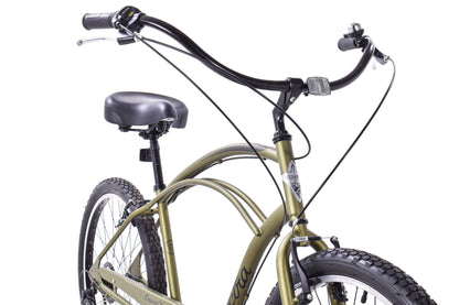 USED Electra Cruiser 7D Step Over 7 speed Beach Cruiser Olive Green