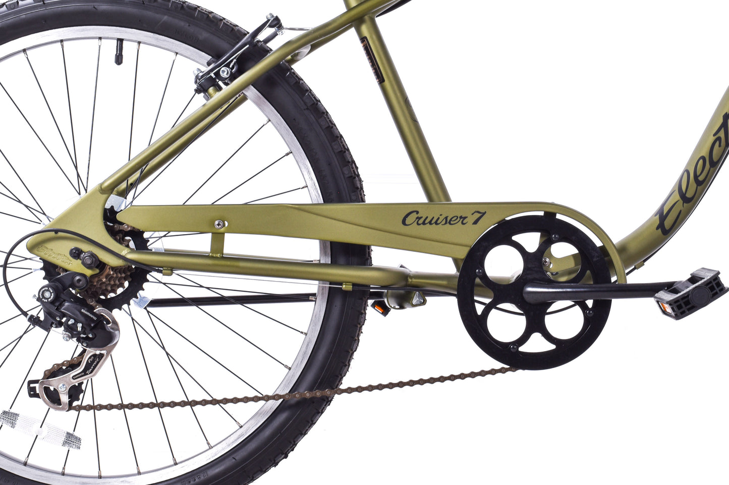 USED Electra Cruiser 7D Step Over 7 speed Beach Cruiser Olive Green