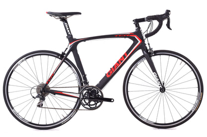USED 2014 Giant TCR Composite 2 Large Carbon Road Bike Shimano 105 2x10 speed Black