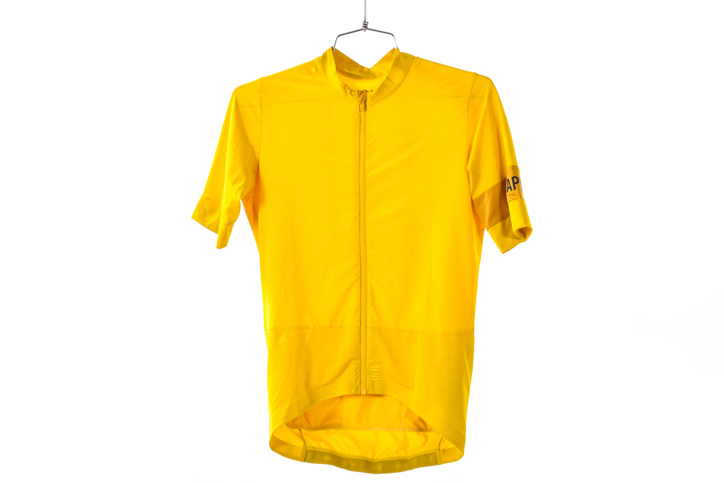 USED Rapha Pro Team Men's Small Cycling Jersey Small Short Sleeve Full Zip Yellow