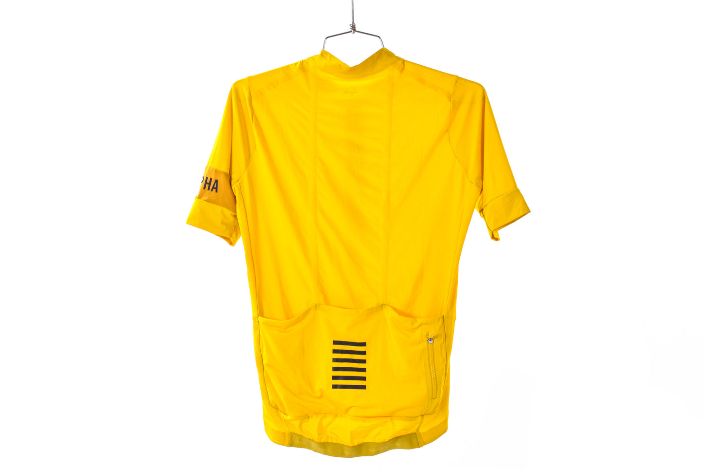 USED Rapha Pro Team Men's Small Cycling Jersey Small Short Sleeve Full Zip Yellow
