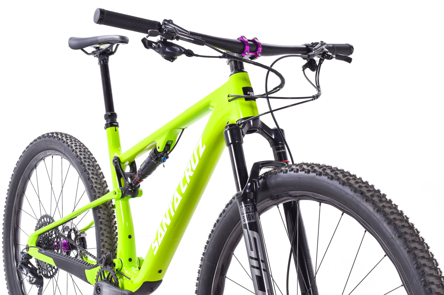 USED Santa Cruz Blur C Large XC Full Sus Mountain Bike 29" NOBL Carbon i9 Wheels SRAM XO Eagle XTR Brakes sub 25lbs Green