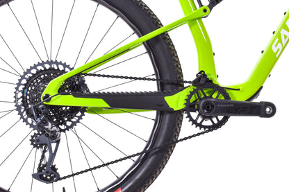 USED Santa Cruz Blur C Large XC Full Sus Mountain Bike 29" NOBL Carbon i9 Wheels SRAM XO Eagle XTR Brakes sub 25lbs Green