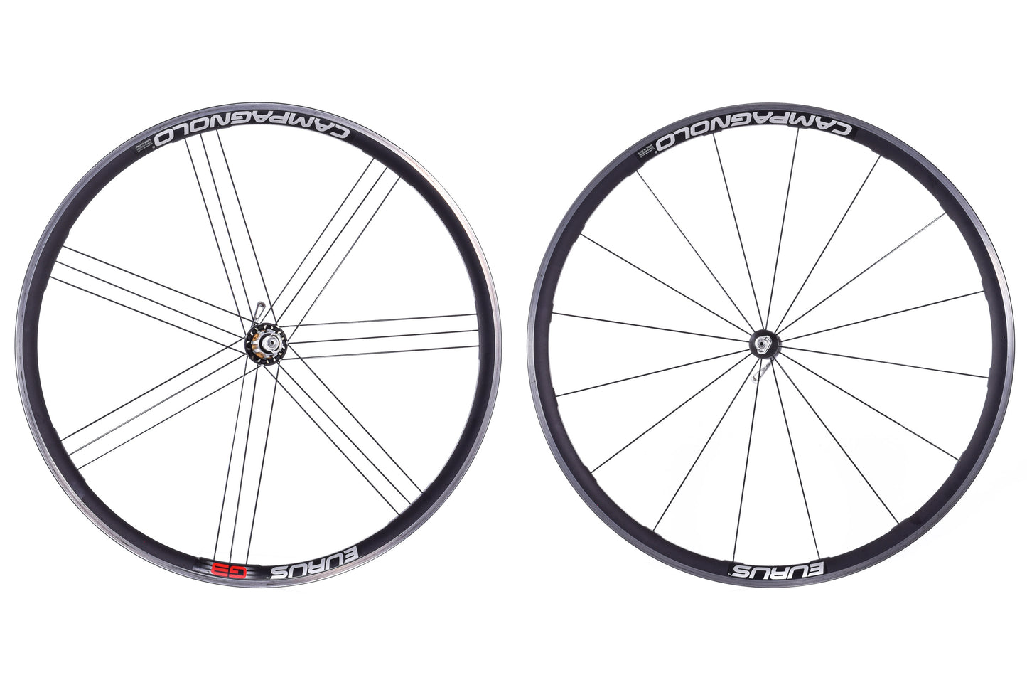 USED Campagnolo Eurus 700C Alloy Clincher Road Wheels Rim Brake Campy Freehub Quick Release