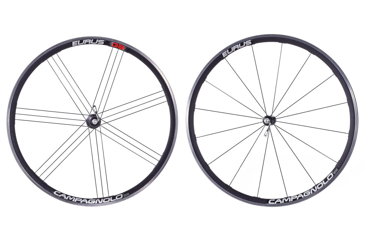 USED Campagnolo Eurus 700C Alloy Clincher Road Wheels Rim Brake Campy Freehub Quick Release