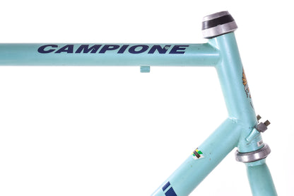 USED Vintage 90's Bianchi Campione del Mondo 57cm Chromo Lite Steel Road Bike Frameset Mega Pro Dedacciai Tube set Celeste made in Italy