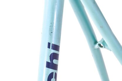 USED Vintage 90's Bianchi Campione del Mondo 57cm Chromo Lite Steel Road Bike Frameset Mega Pro Dedacciai Tube set Celeste made in Italy
