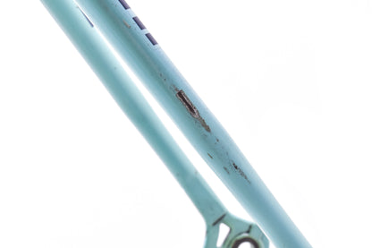 USED Vintage 90's Bianchi Campione del Mondo 57cm Chromo Lite Steel Road Bike Frameset Mega Pro Dedacciai Tube set Celeste made in Italy