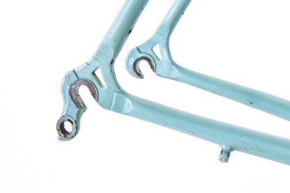 USED Vintage 90's Bianchi Campione del Mondo 57cm Chromo Lite Steel Road Bike Frameset Mega Pro Dedacciai Tube set Celeste made in Italy