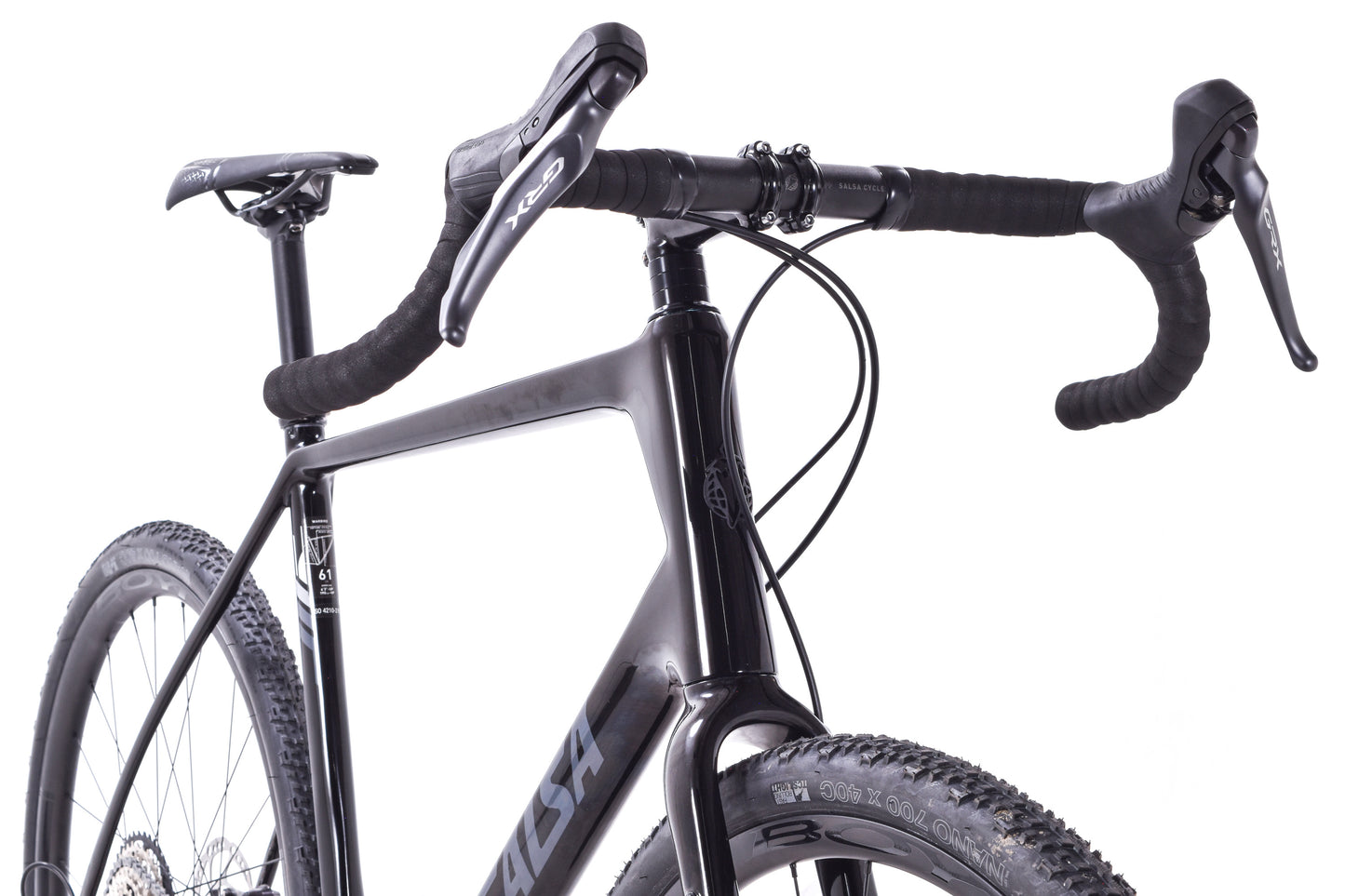 NEW Salsa Warbird C Carbon All-Road Gravel Bike - 61cm, Black, Shimano GRX RX820 1x12, Carbon Wheels  - ATC Custom Build