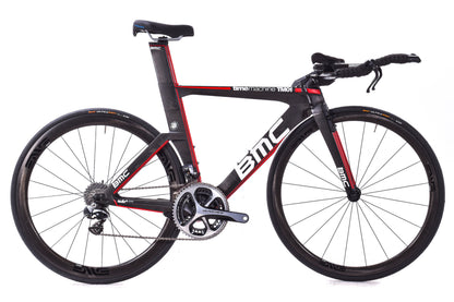 USED 2013 BMC TimeMachine TM01 Small Carbon Time Trial Bike Shimano Dura-Ace Di2 2x11 speed Black/Red ENVE / DT Swiss Carbon Wheels