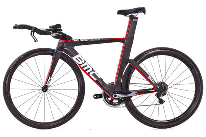 USED 2013 BMC TimeMachine TM01 Small Carbon Time Trial Bike Shimano Dura-Ace Di2 2x11 speed Black/Red ENVE / DT Swiss Carbon Wheels