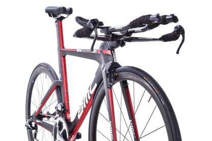 USED 2013 BMC TimeMachine TM01 Small Carbon Time Trial Bike Shimano Dura-Ace Di2 2x11 speed Black/Red ENVE / DT Swiss Carbon Wheels
