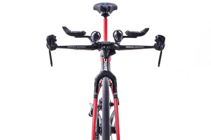 USED 2013 BMC TimeMachine TM01 Small Carbon Time Trial Bike Shimano Dura-Ace Di2 2x11 speed Black/Red ENVE / DT Swiss Carbon Wheels