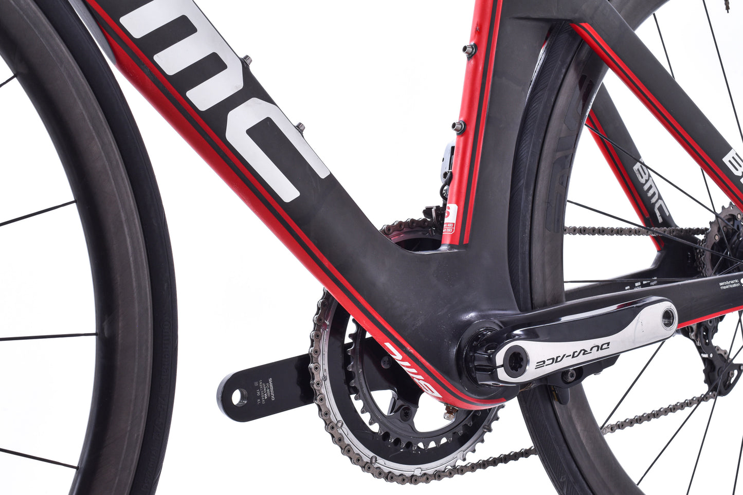 USED 2013 BMC TimeMachine TM01 Small Carbon Time Trial Bike Shimano Dura-Ace Di2 2x11 speed Black/Red ENVE / DT Swiss Carbon Wheels