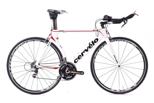 USED Cervelo P3 54cm Carbon Time Trial Bike SRAM Red 2x10 speed White